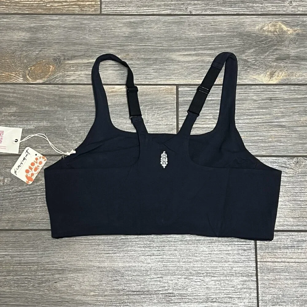 NWT $68 Free People X Hatch Maternity Bra Small Black Never Better Square Neck